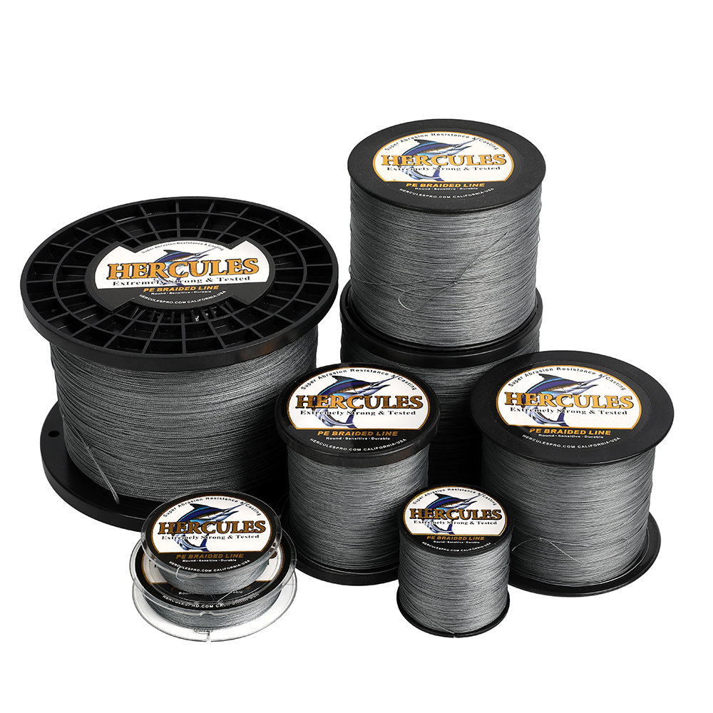 HERCULES Grey Braided Fishing Line 8X 10lb-300lb 100 300 500 1000M