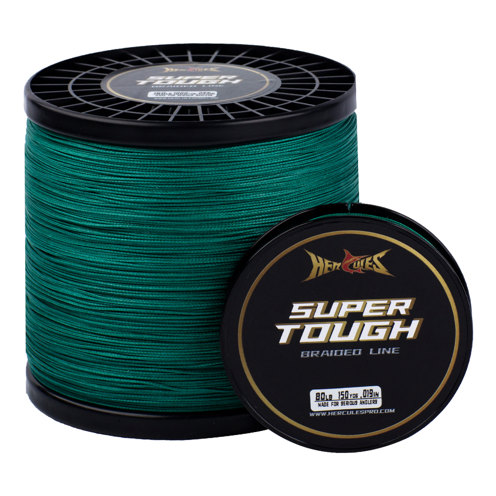 HERCULES SUPER TOUGH Moss Green Braided Fishing Line 4/8X 150-1000Yds